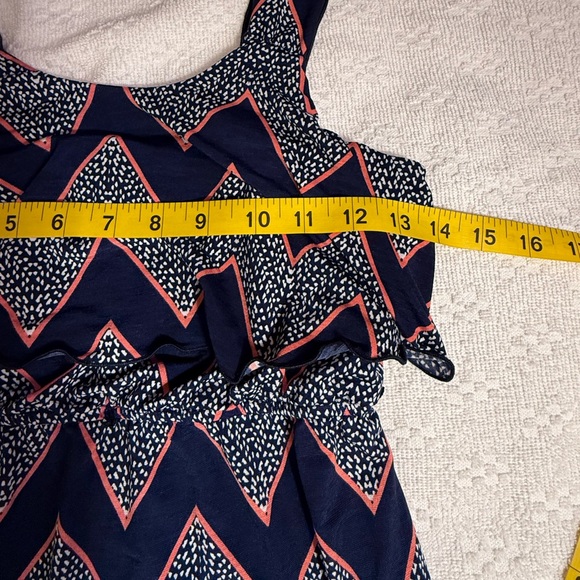 Three pink hearts Elegant Chevron Maxi Dress in Navy and Pink - Picture 3 of 7